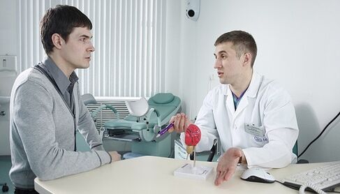 lékař předepisuje léčbu prostatitidy zařízením